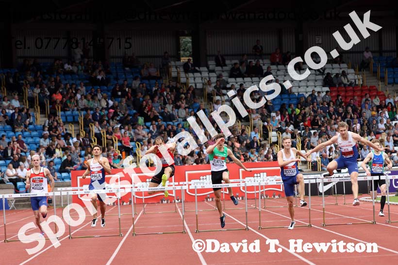 Mens 400 metres hurdles, British Championships, Birmingham. Photo: David T. Hewitson/Sports for All Pics